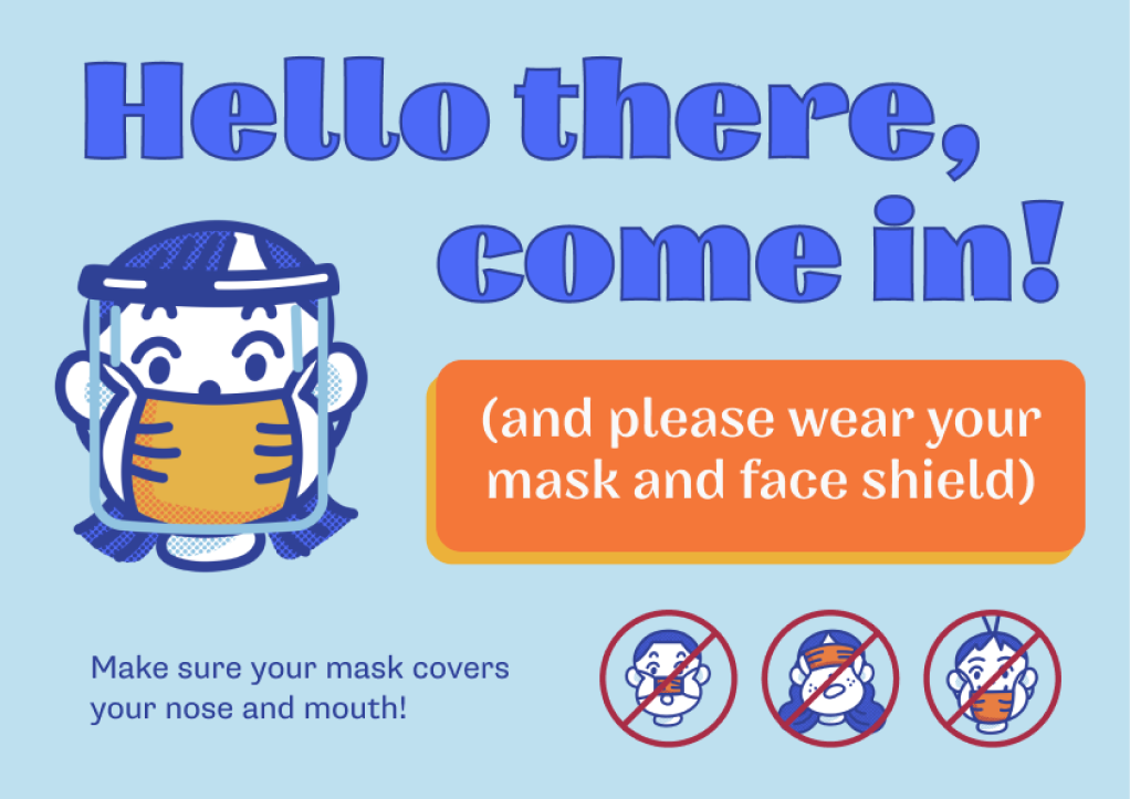 Mask and face shield policy (A4)